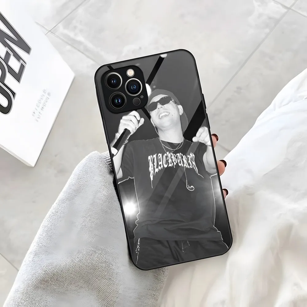 Чехол для телефона iPhone 15 14 Pro 11 13 12 Mini XS Rapper XR Quevedo Max 6 8 7 Plus SE Glass Luxury Design Cove
