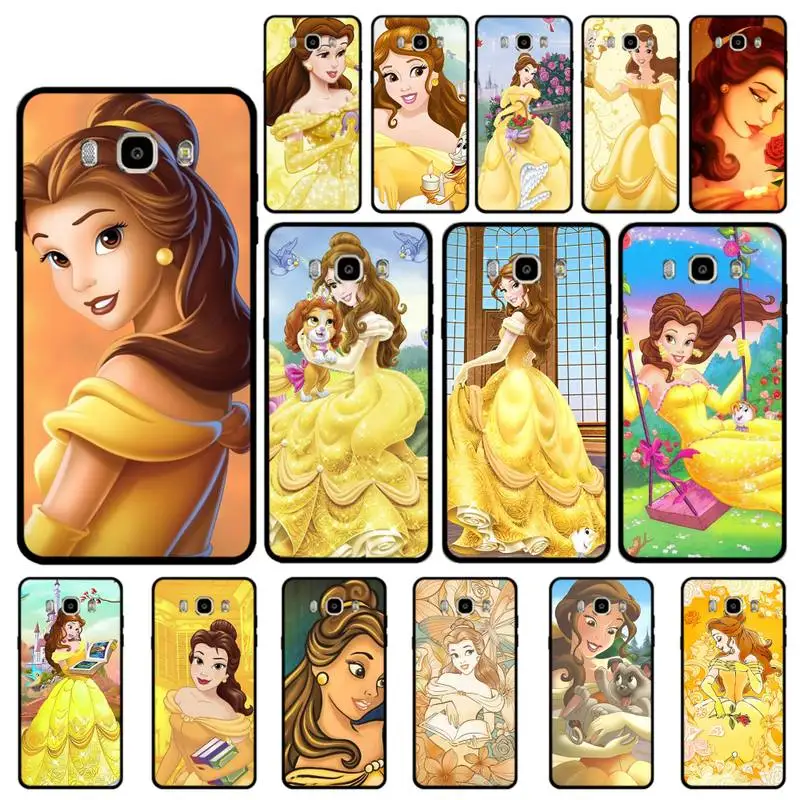

Disney Belle Princess Phone Case for Samsung J 2 3 4 5 6 7 8 prime plus 2018 2017 2016 core