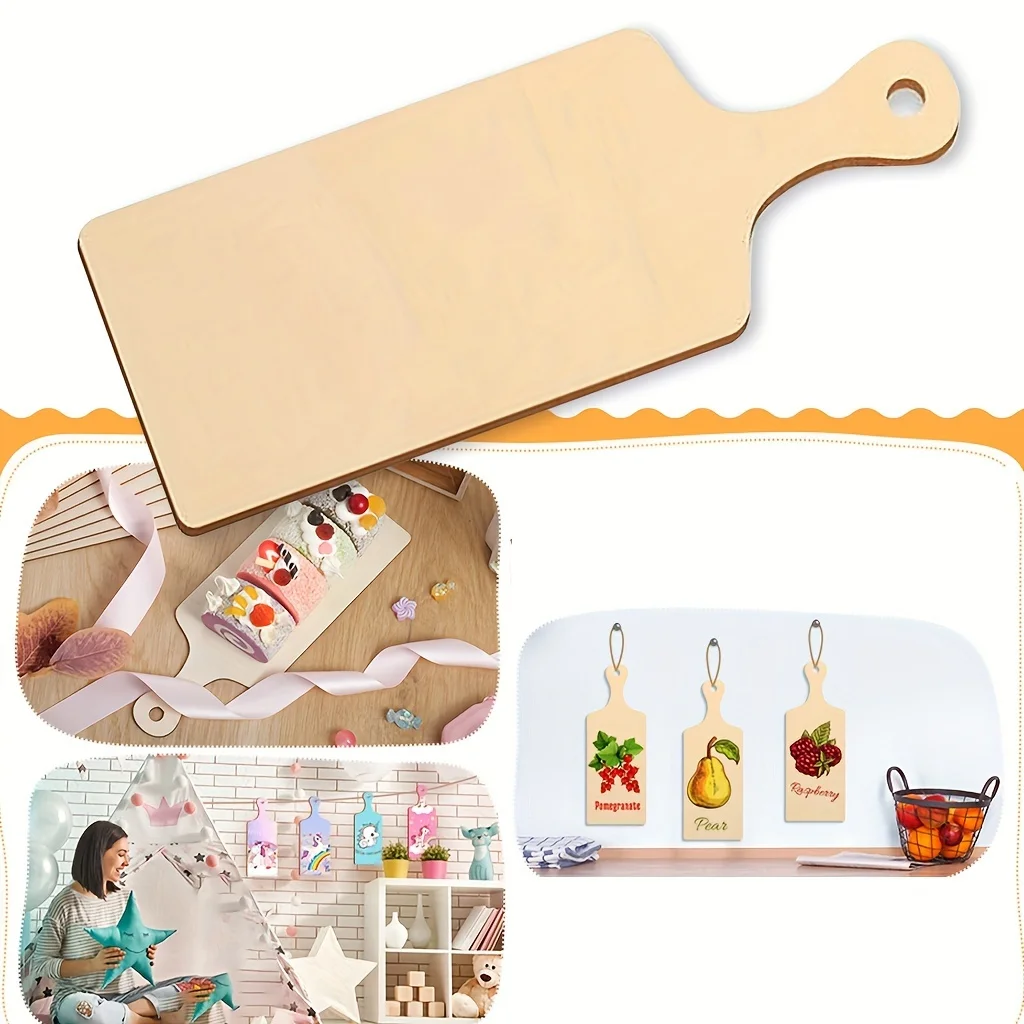 6 шт./12 шт./24 шт. (длинная ручка 9 4x3 5 дюйма) мини-разделочная доска из пеньковой