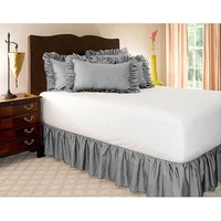 covered bed skirt lace solid elastic bed skirt home hotel bedroom decorations supplies home textile products 6 colors smlxl