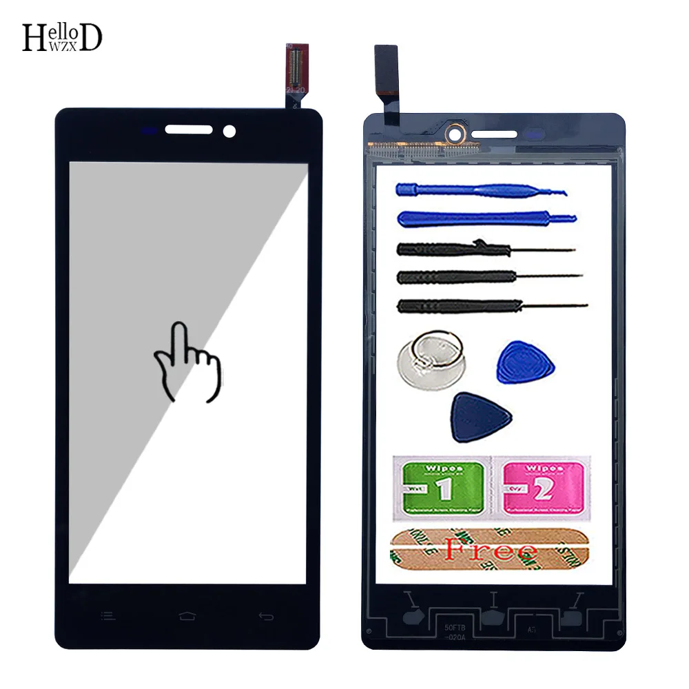 5 0 mobile sensor phone for fly iq4501 touch screen digitizer panel front glass replacement parts tools 3m glue free global shipping