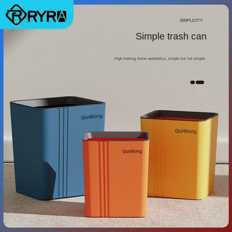 8l/12l/16l Trash Bin Narrow Seam Sensor Bin Recycling Wastebasket Storage Bucket Large Capacity For Bathroom Cabinet Door Simple