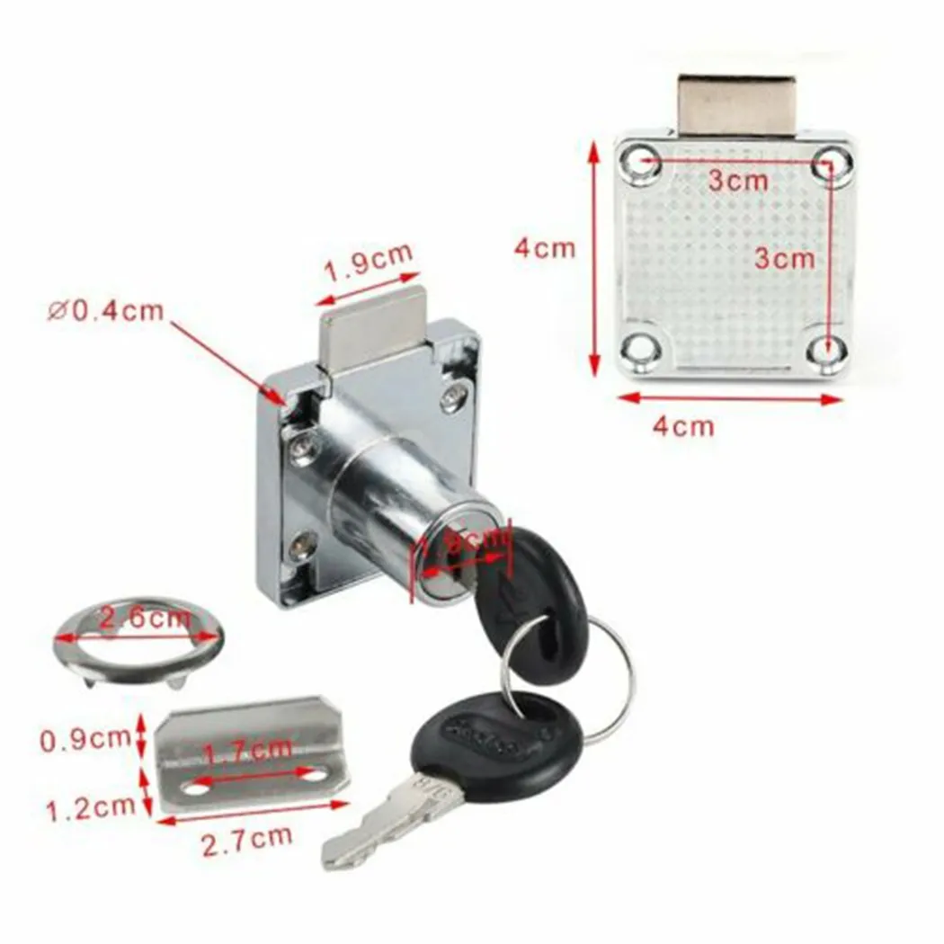 

Замки для ящиков шкафов, ящиков для дверей, почтовый ящик, сталь, 0,55-дюйма, 14-22 мм/2 замки, 2 набора, замки для ящиков, 4 ключа