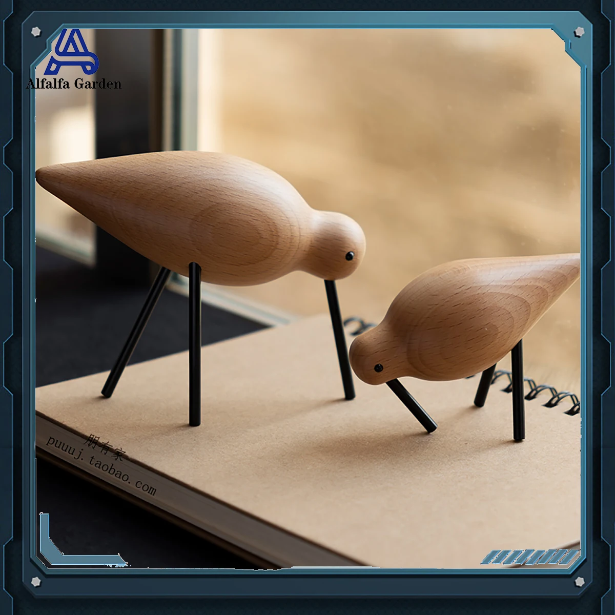 

Оригинальная деревянная модель Shorebird, деревянные аксессуары для украшения, книжный шкаф, аксессуары для украшения дома, скандинавский Waterbird