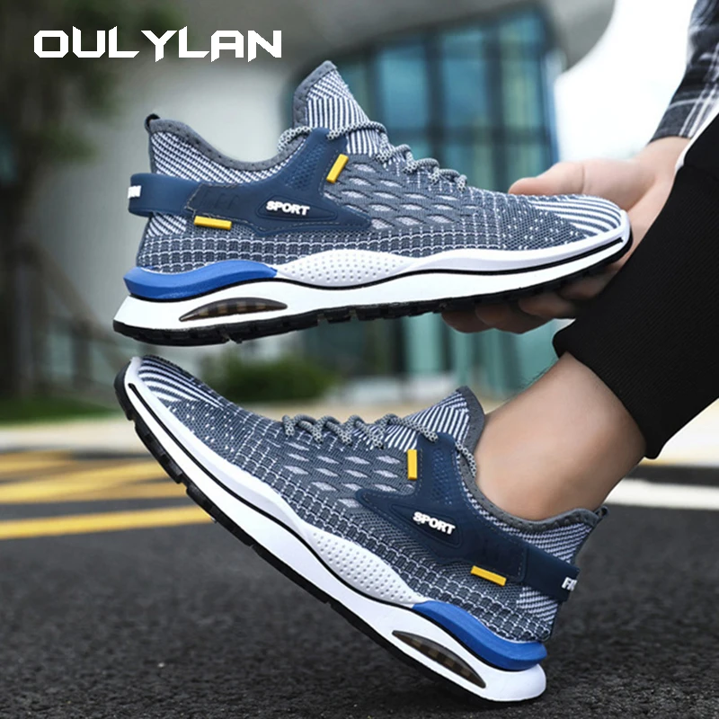 Мужская обувь удобные кроссовки дышащая для бега сетчатая спортивная тенниса