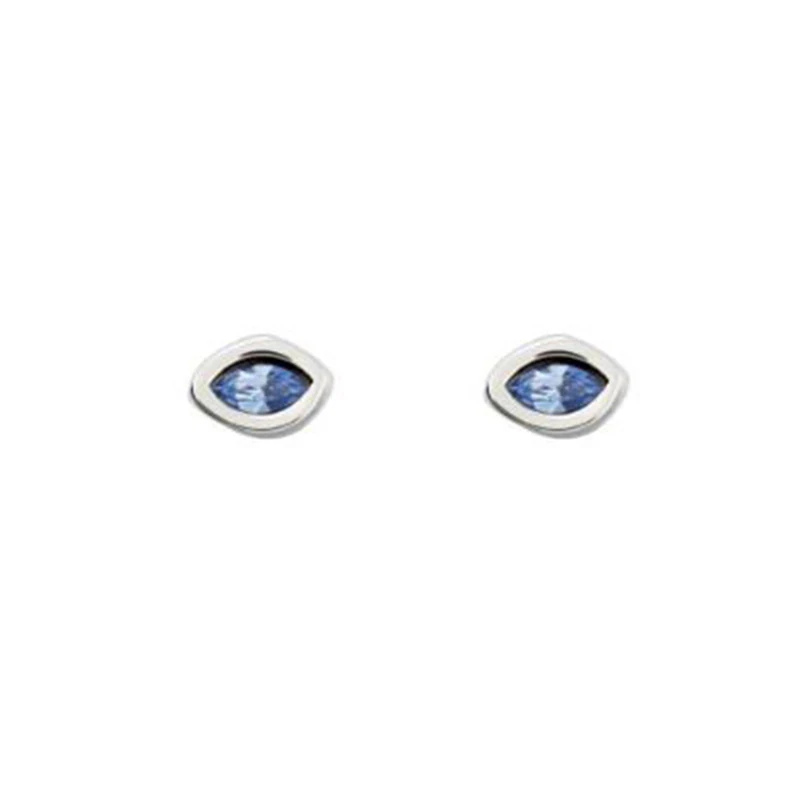 

2022 New Fit UNO DE 50 Fashion Plated 925 Silver 14k Gold Charm Silver Stud Earrings Blue Gem Niche Jewelry Gift