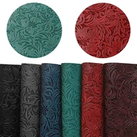 a4 set 6pcs lace flowers dark vintage embossed faux leather fabric synthetic leather fabric for making diy keychainscar searts