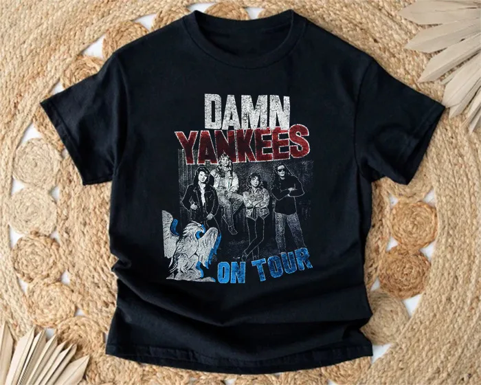 Футболка Damn Yankees Band черная хлопковая футболка Gifl Love S-5XL