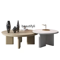 yj qiji aesthetic style designer new combination round tea table nordic modern furniture