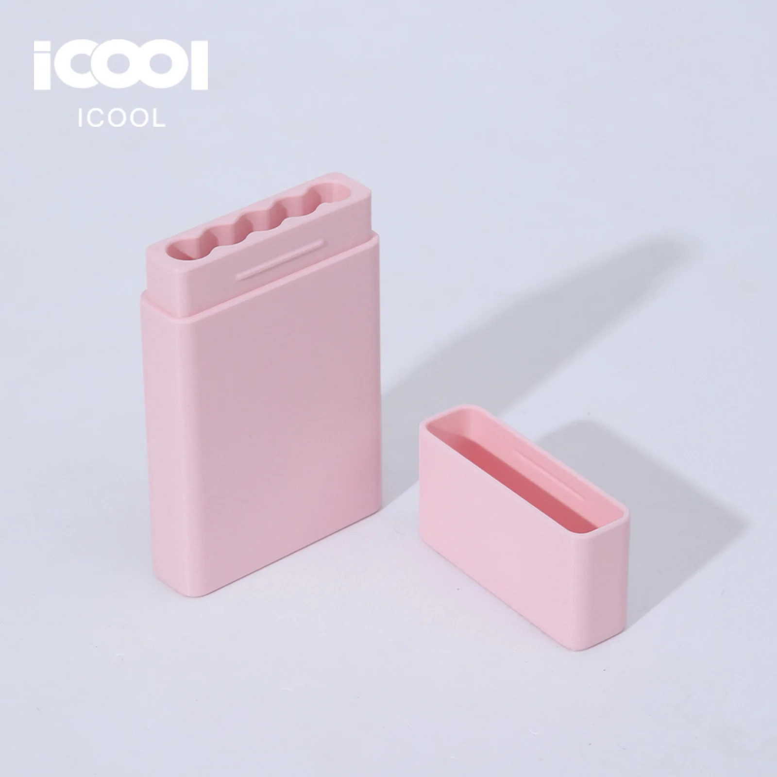 Фото Новая ультратонкая портативная коробка для сигарет Icool с 3D-печатью в цвете макарон, набор из 5 штук, аксессуары для сигарет №3