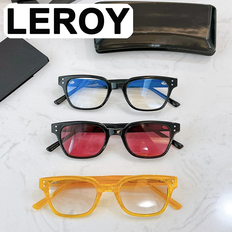 

LEROY GENTLE YUUMI Women's Sunglasses For Man Glasses Vintage Luxury Brand Goods Designer Summer Uv400 Trendy Monst Korean