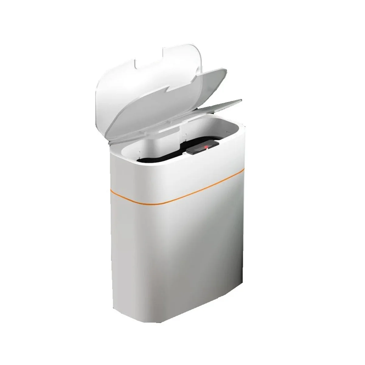 

16L Kitchen Storage Box Trash Can Induction Small Car Box Automatic Smart Dustbin Smart Trash Bin White