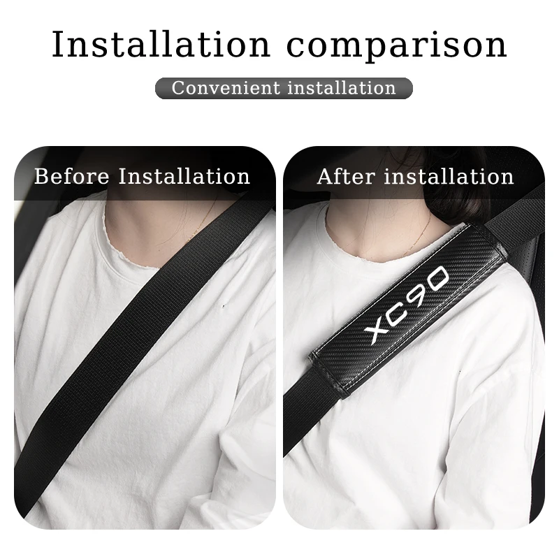 2 шт. защитные накладки для ремня безопасности Volvo XC90 XC60 T6 S60 C70 XC40 V40 XC70 V70 V60 V50 S80 V90 |