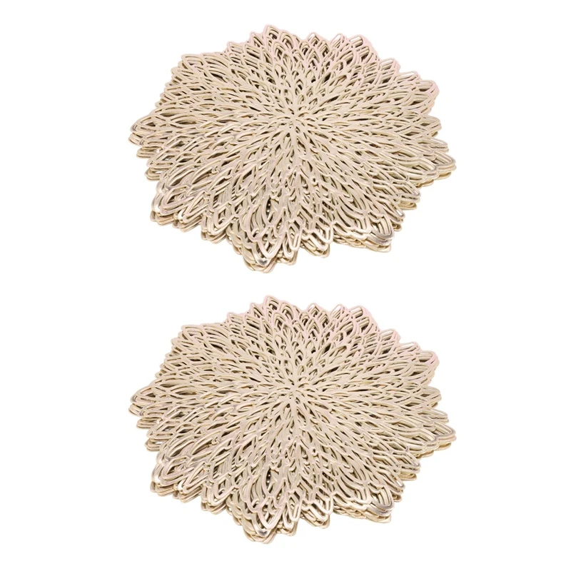 

20 Pack Pressed Vinyl Metallic Placemats/Charger/Wedding Accent Centerpiece --Flower