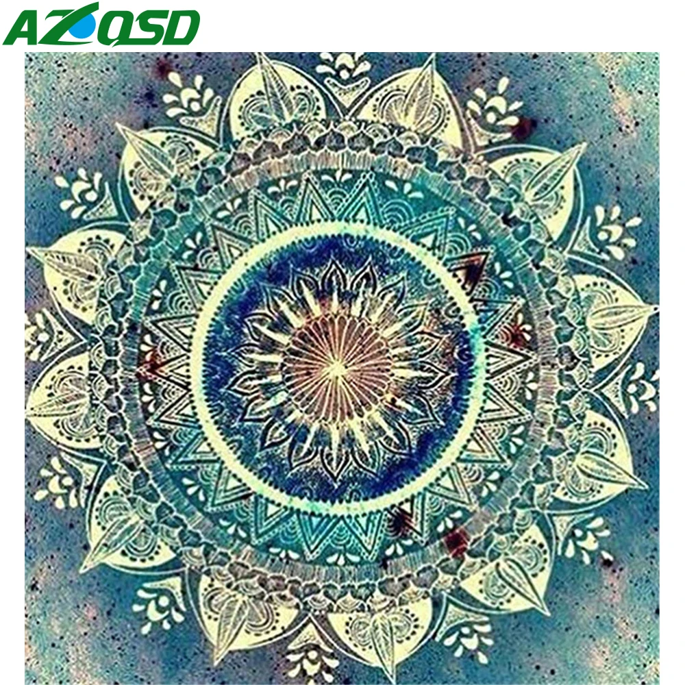 

AZQSD 5d алмазная картина Мандала Цветочная мозаика картина Стразы Алмазная вышивка цветочный подарок ручной работы наборы крестиков