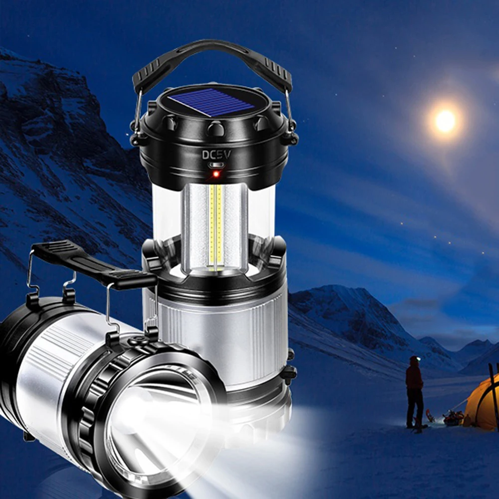 

Фонарь на солнечной батарее, перезаряжаемый ручной садовый декоративный Многофункциональный энергоэффективный пластиковый светильник дл...