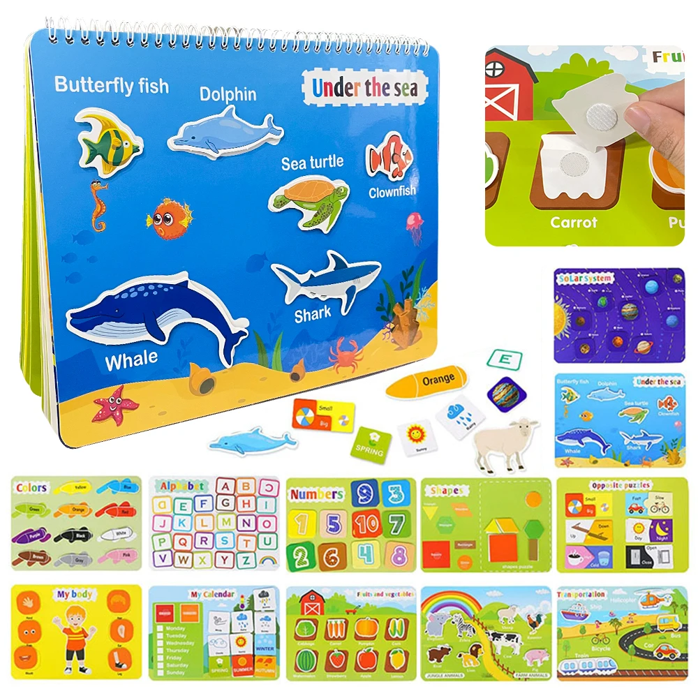 4 Themes Set Learning English Words Flash Cards for Kids Montessori Educational Toys Classroom Decoration Memorie Games images - 6