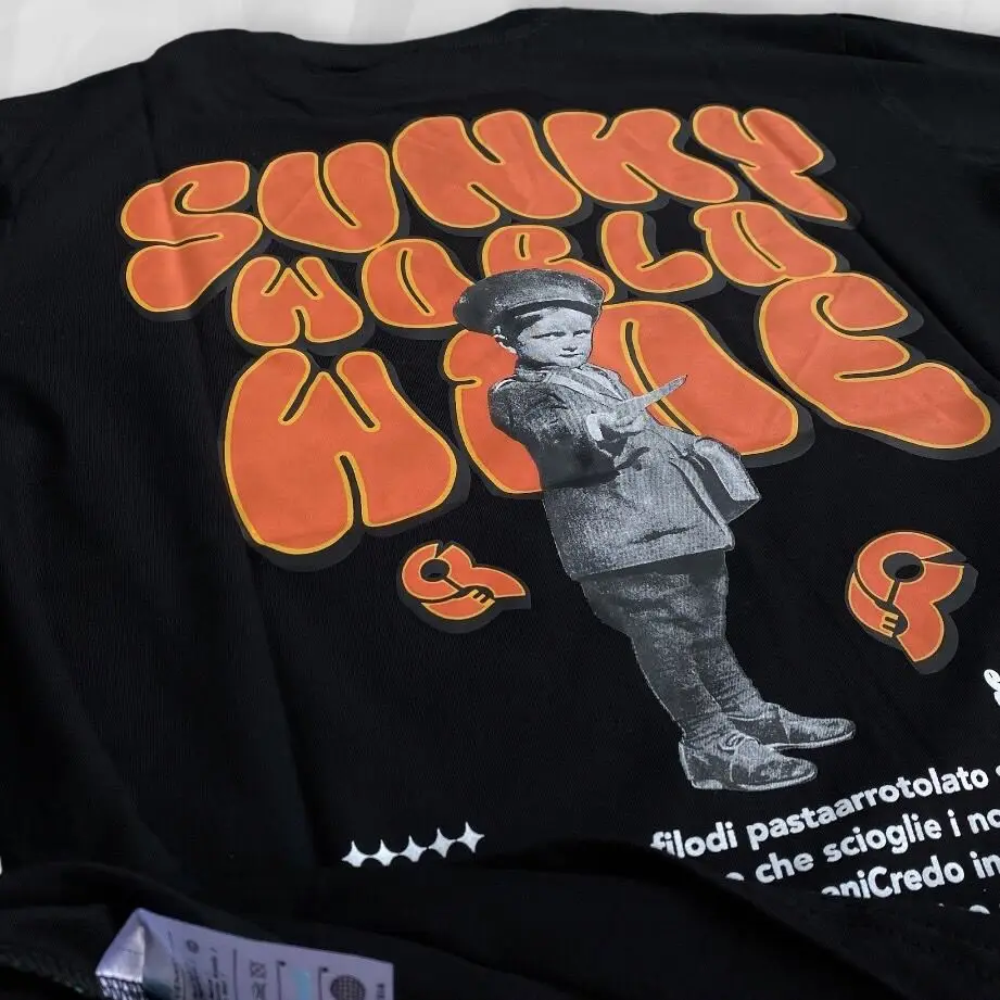 Baju Distrocó 2024 мотив Keren dan Kekinian Bahan Katun Combed 30s Sablon Plastisol