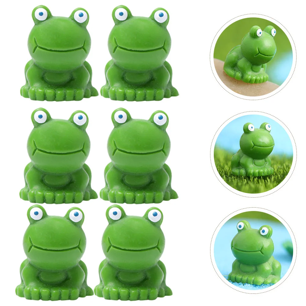 

Frogs Frog Figurines Miniature Mini Statue Resin Ornament Garden Tiny Sculpturedecor Landscape Micro Animal Crafts Figures
