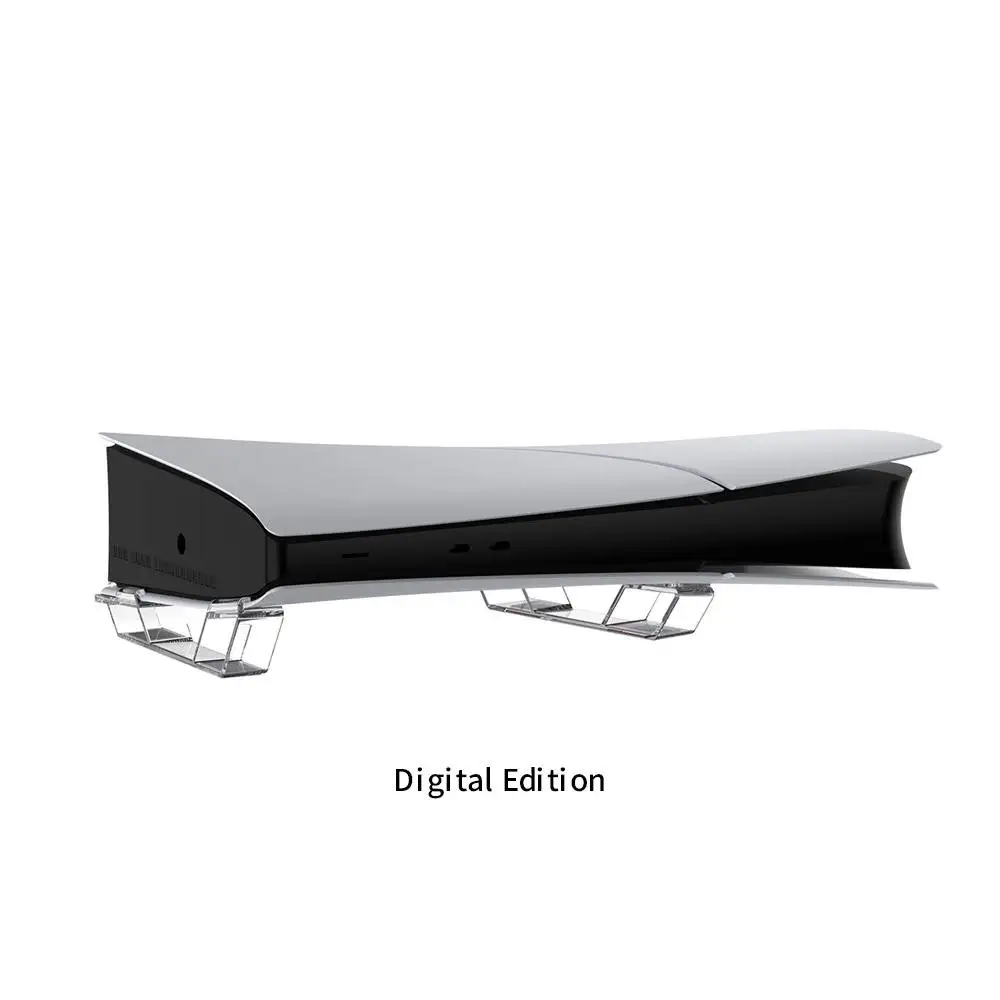 Фото Горизонтальная подставка для PS5 Slim, держатель для цифровых/дисковых игровых консолей с компактным дизайном для Playstation 5 Slim, аксессуары №2