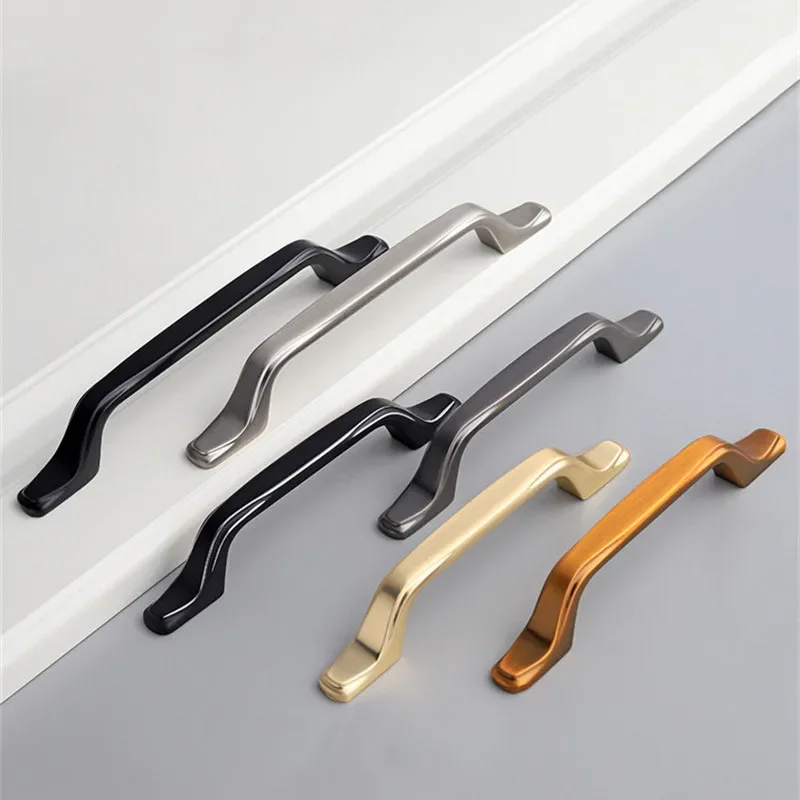 Ручки для шкафа из цинкового сплава новые мебельные дверные ручки ящиков золотые