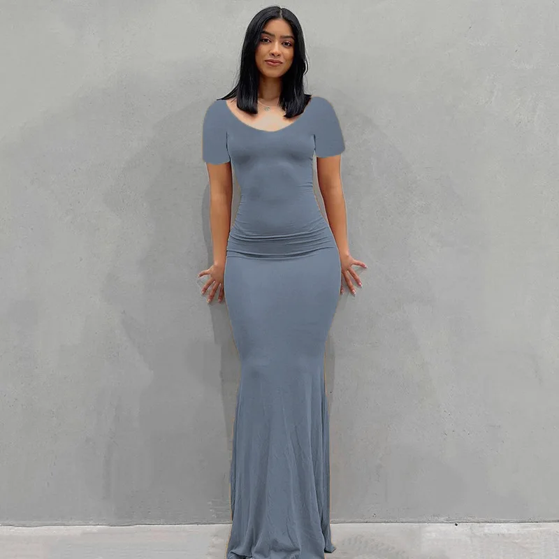 

Sexy Maxi Dress Summer Bodycon Long Gowns Evening Elegant Outfits Women 2023 Y2k Clothes Birthday Party Club Elastic Sundress