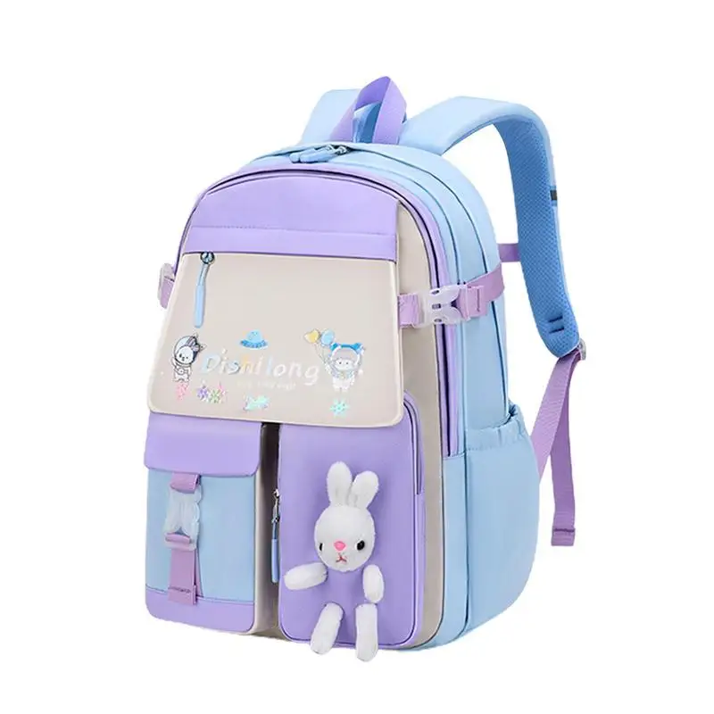 

Kids Bunny Backpack Girls 18inch Breathable Cute Bunny Princess Kids Backpacks For Girls Large Capacity For Spine Protection