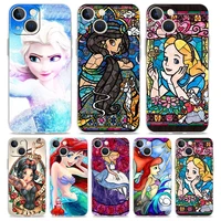 tattooed princess anime phone case for iphone 13 11 12 pro max x xr xs 7 8 plus se 2022 transparent soft cover tpu fundas coque