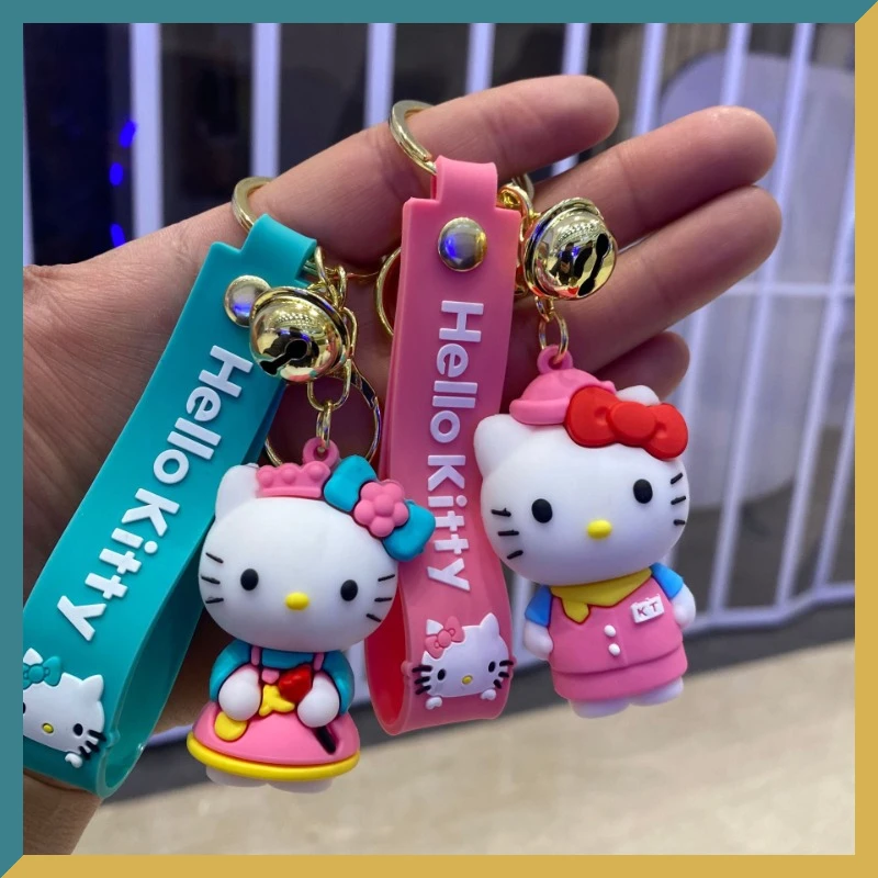 

Sanrio Melody Kuromi Hello Kitty Cinnamoroll Soft Rubber KT Cat Keychain Car Bag Pendant Keyring Birthday Jewelry Holiday Gifts