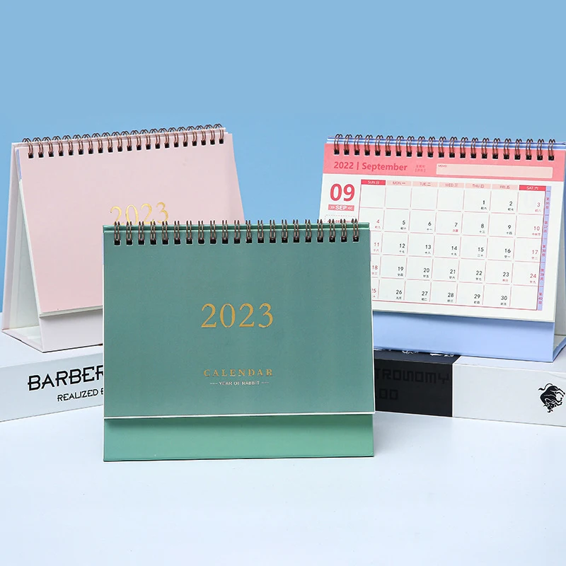 

2023-органайзер, однотонный настольный, двойной, на год