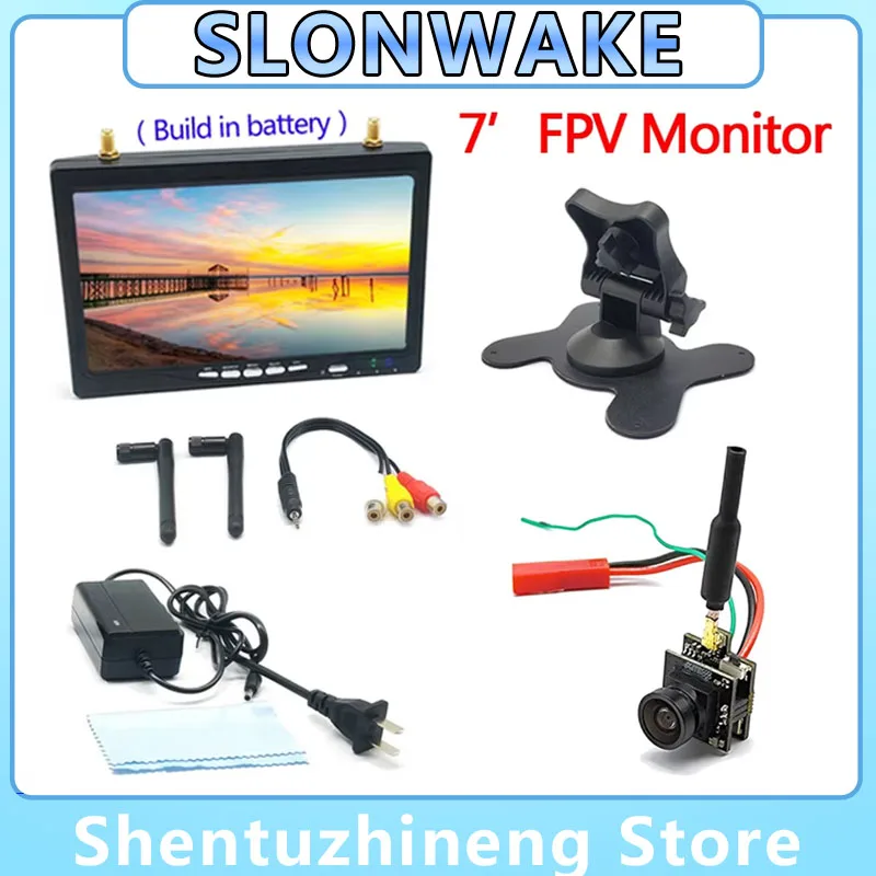 EWRF 7082VE VTX 800TVL камера 5 8G 48CH 25/100mW CMOS светодиодный lights + 7-дюймовый HD IPS 1024 * 600px дисплей