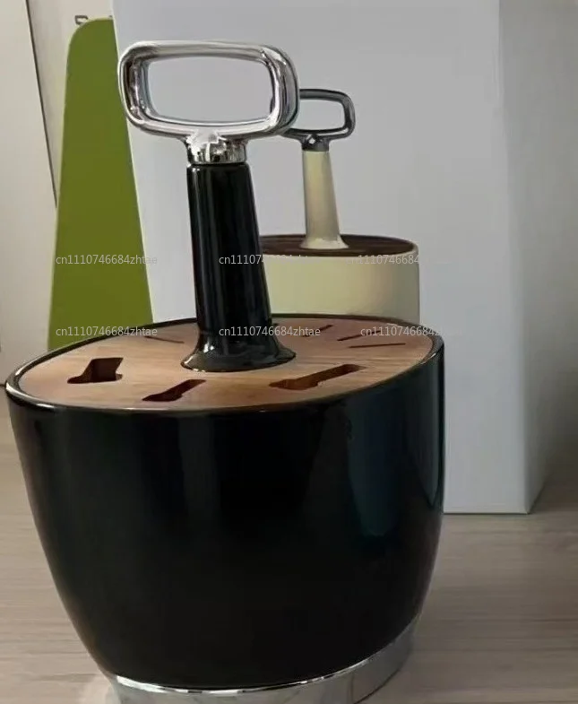 Фото Набор столовых приборов из нержавеющей стали Cream Wind Kitchen в ретро-стиле: нож, вилка, ложка, подставка №4