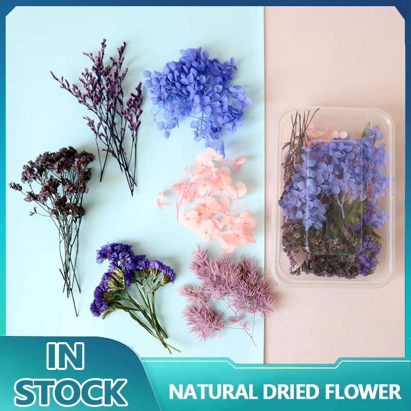 

Natural Dried Flowers Package Mixed Eternal Flowers and Foliage for DIY Aromatherapy Candles Greeting Card Epoxy Craft Decor