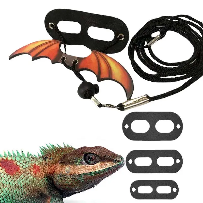 

3-in-1 Bearded Dragon Leash Harness And Carrier Set Adjustable Harness Leash And Carrier For Bearded Dragons and Chameleons