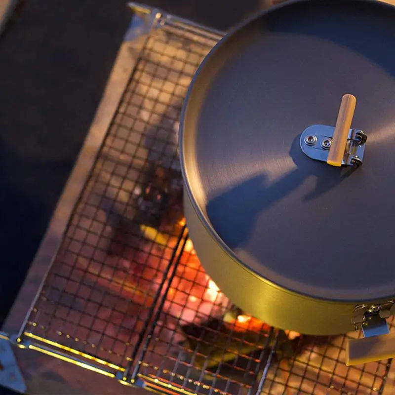 Портативный складной гриль для барбекю из нержавеющей стали кемпинга и рыбалки