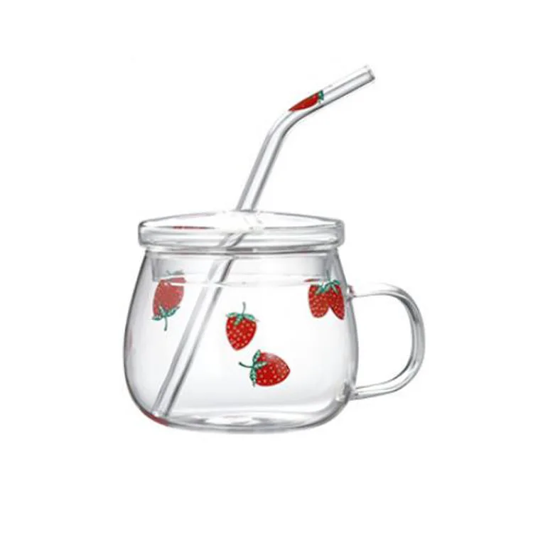 

Стеклянная чашка для напитков Cute Strawberry