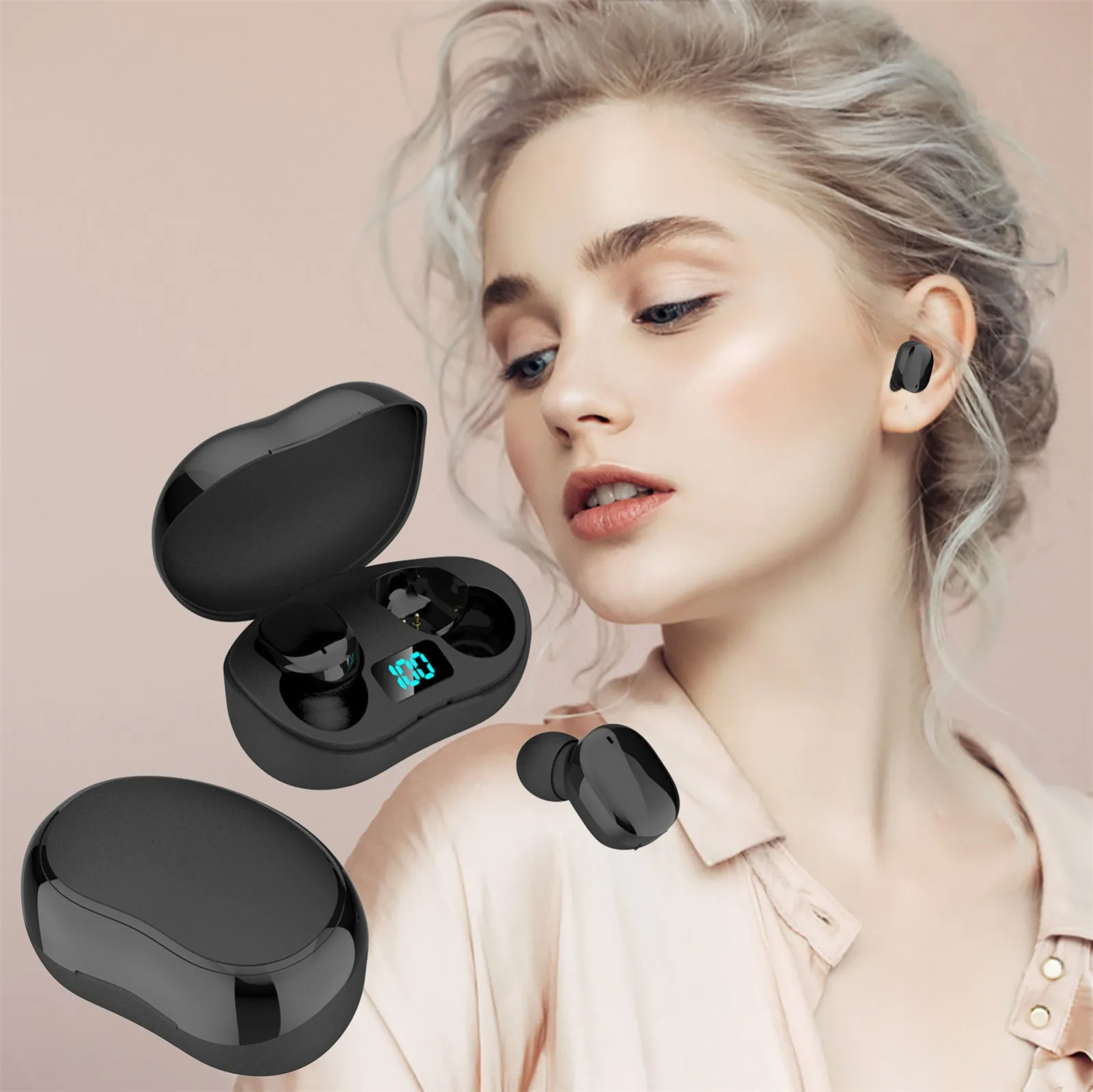 Airport Pro Max Diamond Teeth With Subwoofer Bluetooth Stereo HD Wireless Headphones without Microphone |