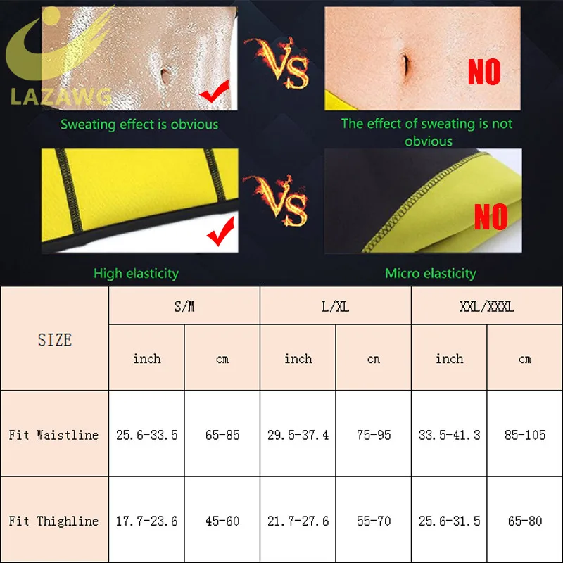 LAZAWG Waist Trainer Shaping Neoprene Thigh Shaper High Waist Ultra Light Thigh Trimmer Butt Lifter Weight Loss Workout Fitness