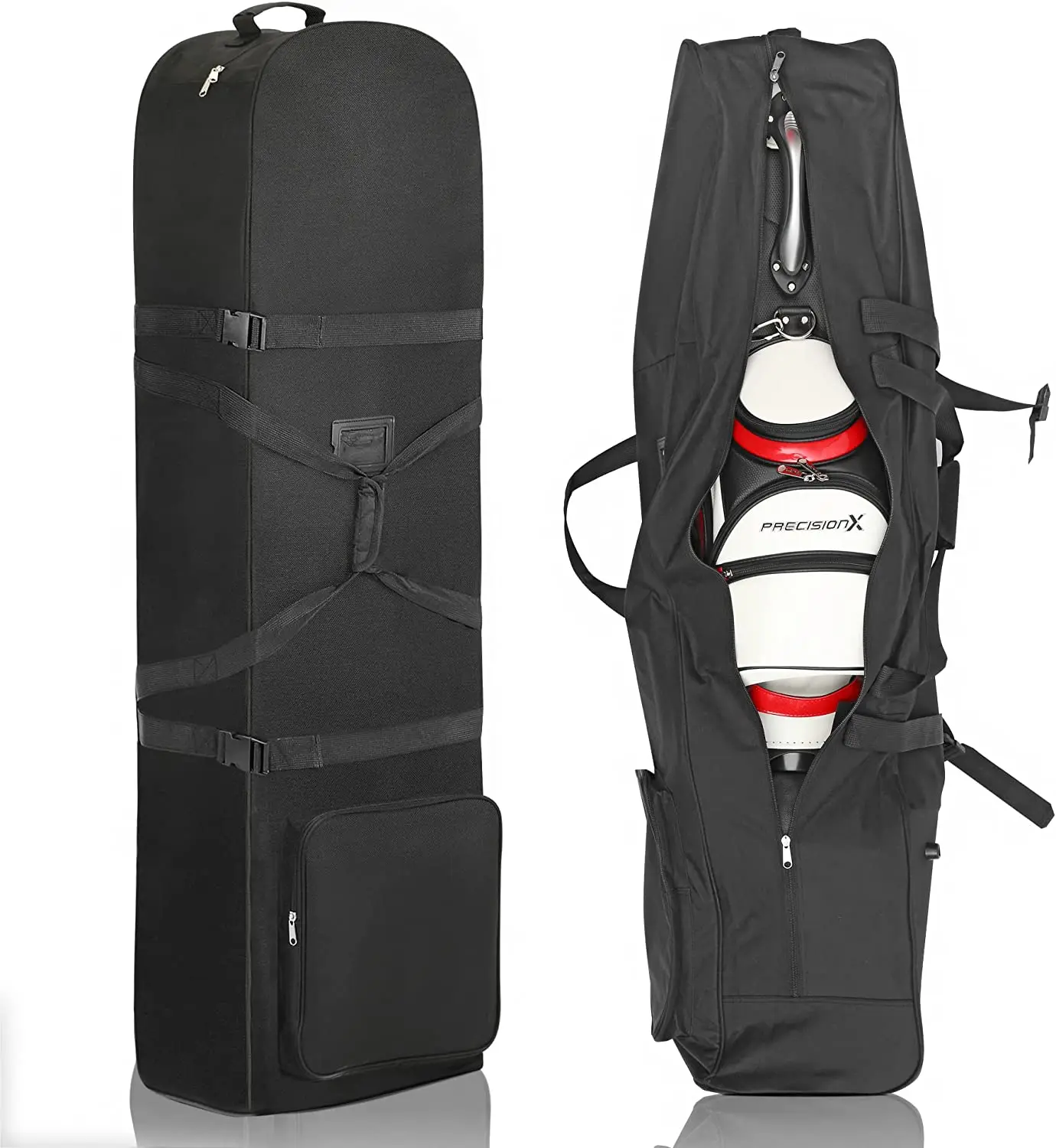Soft Golf Travel Bags with Stabilizing Straps, Heavy Duty 900D Polyester Oxford Wear Resistant, Extra Storage Pocket, Upgraded R