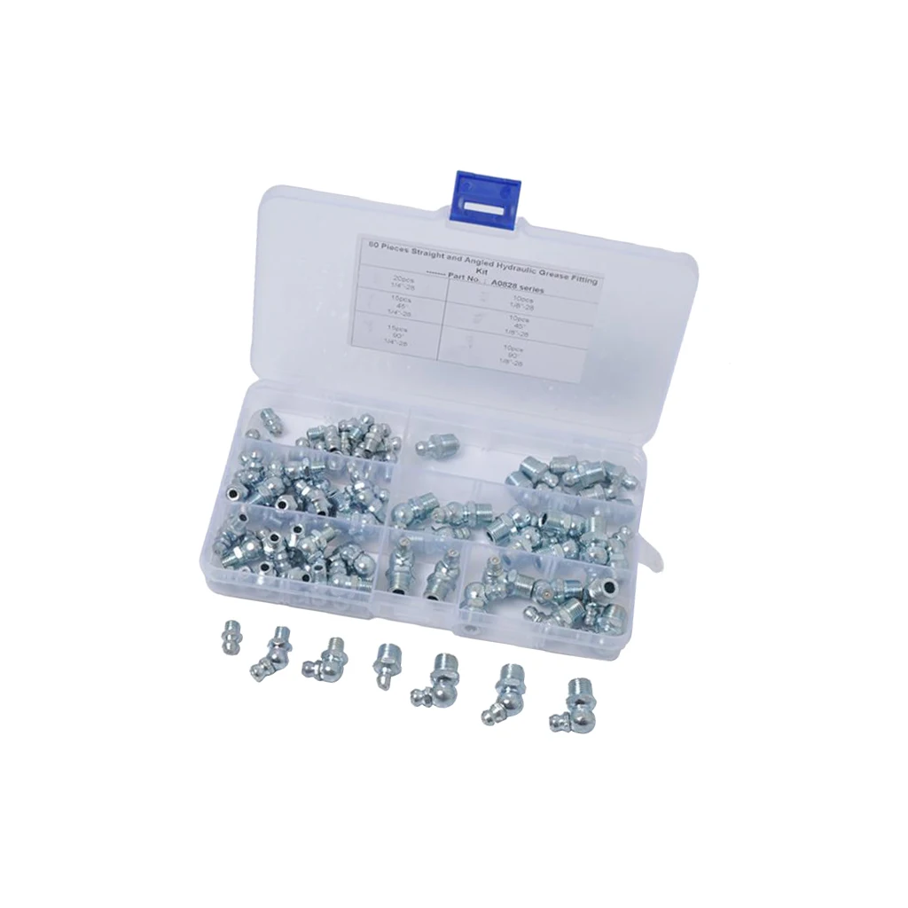 

80 Pieces Universal Fitting Assortment Tool SAE Kit 1/4" 1/8"