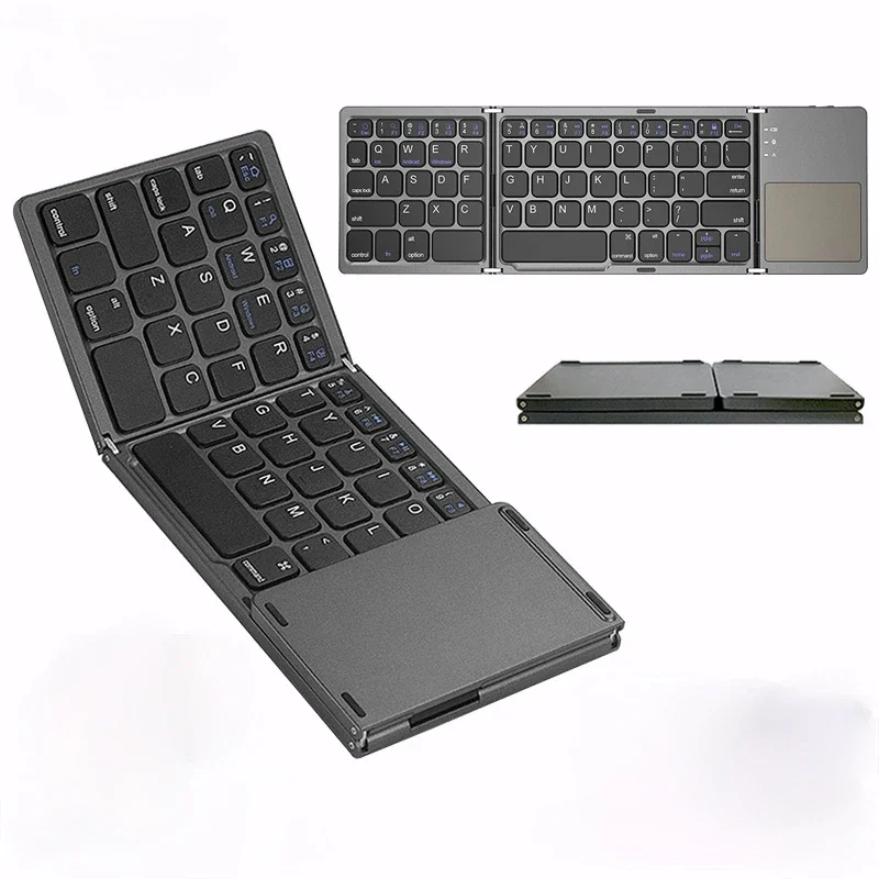 

Складная мини-клавиатура с сенсорной панелью, Bluetooth 3,0, складная беспроводная клавиатура для Windows,Android,ios, планшетов, ipad, телефонов