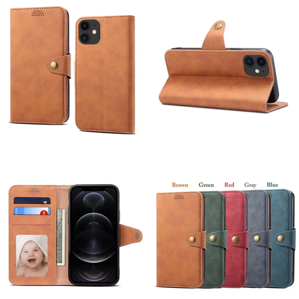 New Pu Leather Case For Iphone X Xr Xs Se Luxury Flip Stand Magnetic Wallet Cover For Iphone 14 13 12 11 Pro Max 7 8 Plus Cases