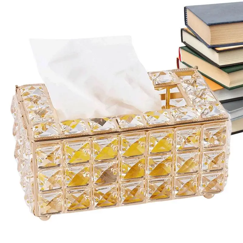 

Европейская прозрачная коробка для салфеток, простой Настольный журнальный столик, прямоугольный держатель для салфеток из искусственного кристалла, домашний декор