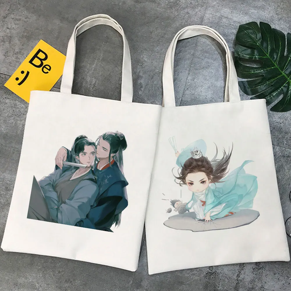 

Новинка 2021, Женская Холщовая Сумка-тоут с принтом «Word of Honor», Повседневная модная женская сумка большой вместимости с мультяшным принтом, су...