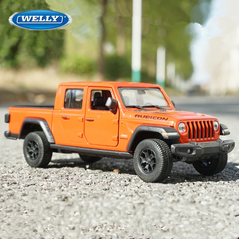 

WELLY 1:27 2020 Jeep Gladiator Alloy Pickup Car Model Diecasts Metal Off Road Vehicles Car Model High Simulation Childrens Gift