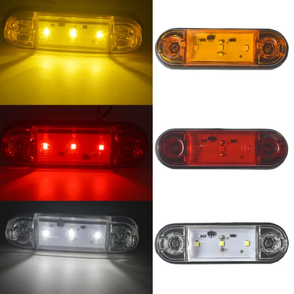 

2pcs DC12-24v led Car Stop Light Truck Side Light Truck Tail Light Side Light Red, Yellow And White