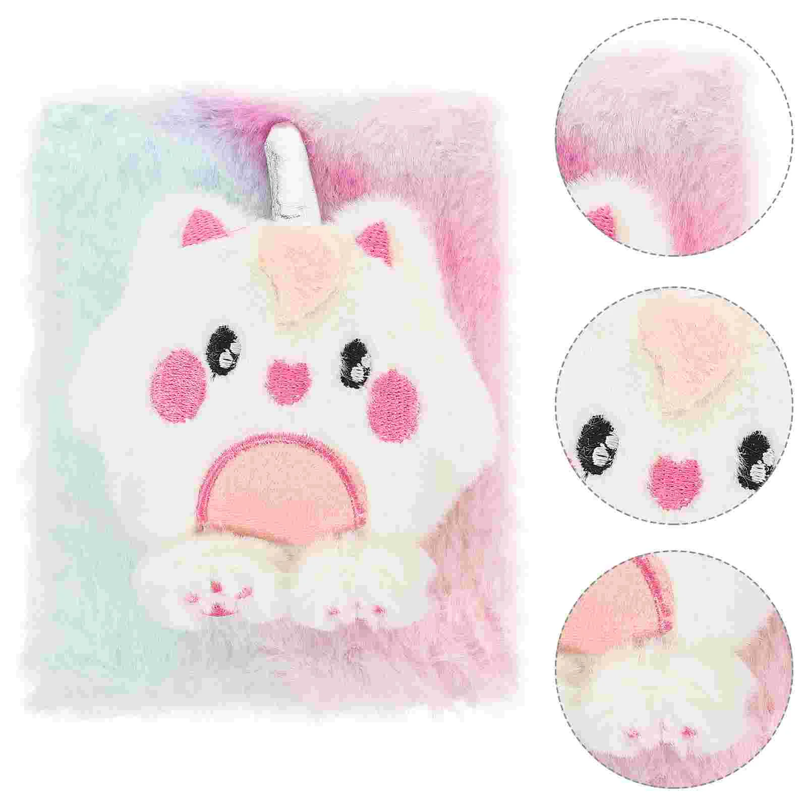 

Travel Accessoriesss Fluffy Note Book Tie-dye Lovely Journal Plush Notebook Kawaii Accessories Girl