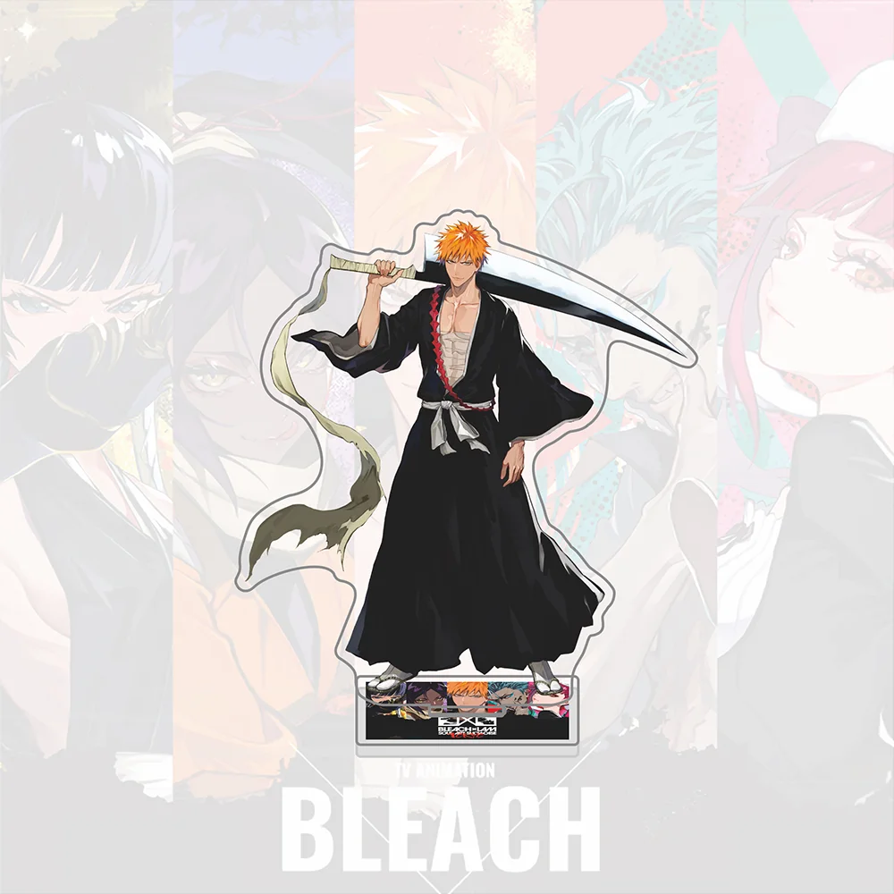 Фото Акриловая фигурка и брелок BLEACH x LAM, фигурки Ичиго, Гримджоу, Рирукки, Суй-Фэн, настольный декор Soul Art Showcase, аниме-фигурка №4