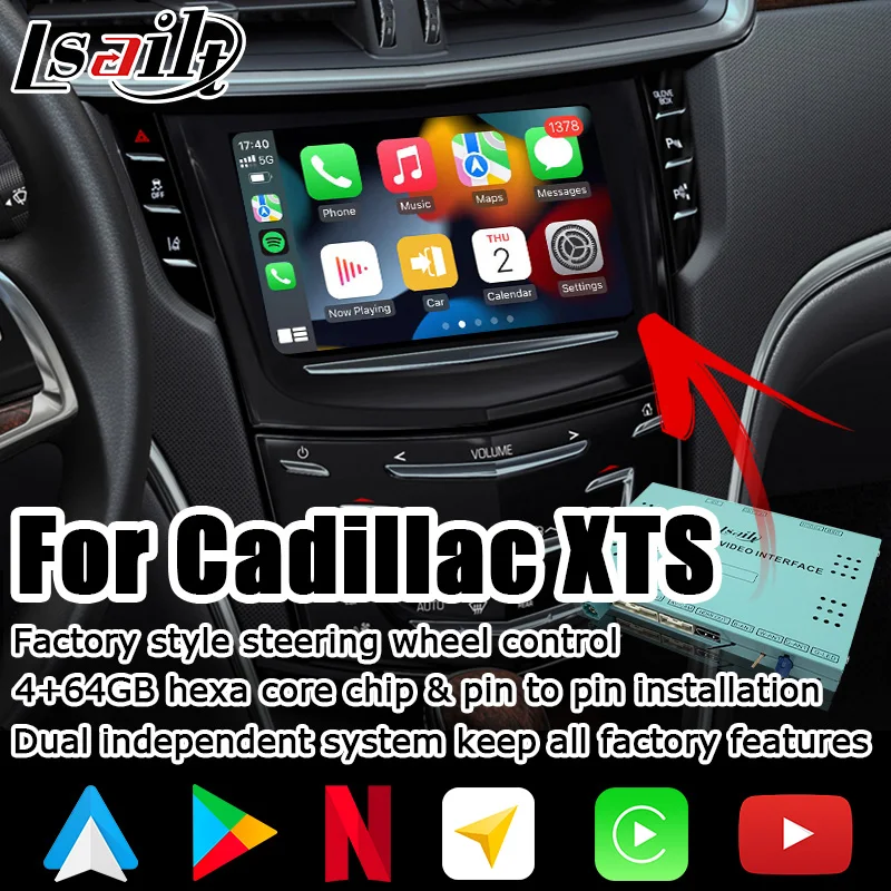 

Интерфейс Android / CP AA для Cadillac XTS, видеоинтерфейс GPS-навигации mylink CUE intellilink system от Lsailt