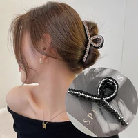 new women rhinestones hair claw barrettes vintage hair clips crab hairpin ponytail crystal hairstyling hair accessories headband